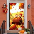 thumbnail image 6 of Thanksgiving Door Cover 2025 Turkey Pattern Polyester Cloth Easy Install Indoor Outdoor Use Festival Party Hanging Vertical Flag Decoration, 6 of 7