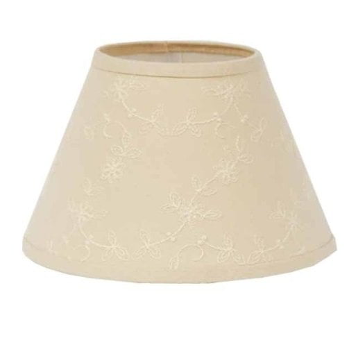 Taupe 12-Inch Home Collections by Raghu Candlewicking Regular Clip Lampshade