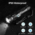 thumbnail image 6 of 2PK Bright Powerful Flashlight XHP70 Rechargeable Zoom Torch Tactical LED Flashlight, 6 of 7