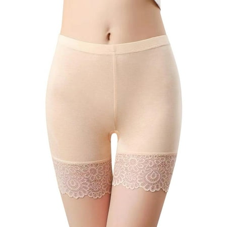 SUNYCUTER Women s Solid Pants Glare Lace Splice Non Rolling Plus Size Leggings Tight Underwear Short Pant under Dress Shorts plus Size Panties for Women Boy Shorts Women Briefs Long Womens Shorts