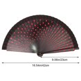 thumbnail image 3 of Byfri Black Spanish Double-Sided Dot Folding Hand Fan Vintage Style for Dance Photo Prop 9.06inch, 3 of 7