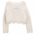 thumbnail image 2 of Altuzarra Women's Ivory Edmunton Crochet Sweater Pullover - L, 2 of 2