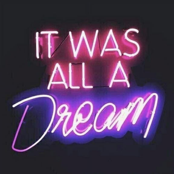 Queen Sense 14" It Was All A Dream Neon Sign Acrylic Man Cave Handmade Neon Light 114IDPPPA