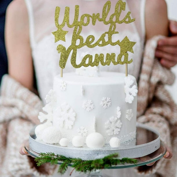  Happy Birthday Grandama Cake Topper - Grandma Birthday Cake  Decorations - Best Nana Ever, World's Greatest Nana, Grandma Birthday Party  Decorations, Rose Gold Glitter : Grocery & Gourmet Food