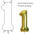 thumbnail image 4 of Globo Inflable Número 1 Para Decoración De 1er Cumpleaños Dorado, 4 of 5