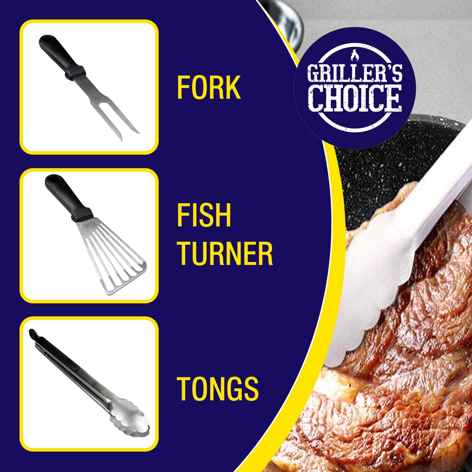 Grillers Choice 32 piece Griddle Spatula Set Metal - Grilling Accessories, Stainless Steel, Flat Top, Grill, Hibachi,Grilling Utensils. Designed By Chef and BBQ Judge