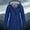 Navy, variant on Women's Windbreaker Jacket Full Zip Long Sleeve Hooded Coat with Pockets Solid Color Waterproof Rain Jacket for Hiking Black Size S