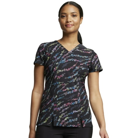 

Dickies EDS Scrubs Top For Women V-Neck DK656 S Blooming Wild