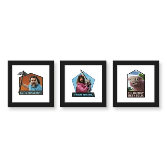 Gallery Pops A Minecraft Movie - Character Wall Art Bundle (3-Pack)