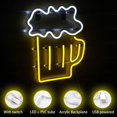 thumbnail image 3 of Beer LED Neon Sign for Room Wall Decor, USB Powered Light Sign for Restaurant, Beer Bar, Nightclub, Store, Bar, Home Decor, 3 of 5