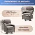 thumbnail image 6 of Jentlehouse 4 Piece Patio Conversation Set with Swivel Gliders and Coffee Table, Outdoor Wicker Sectional Sofa Sets with 6 in Thickness Cushions, Gray Wicker/Gray Cushions, 6 of 13