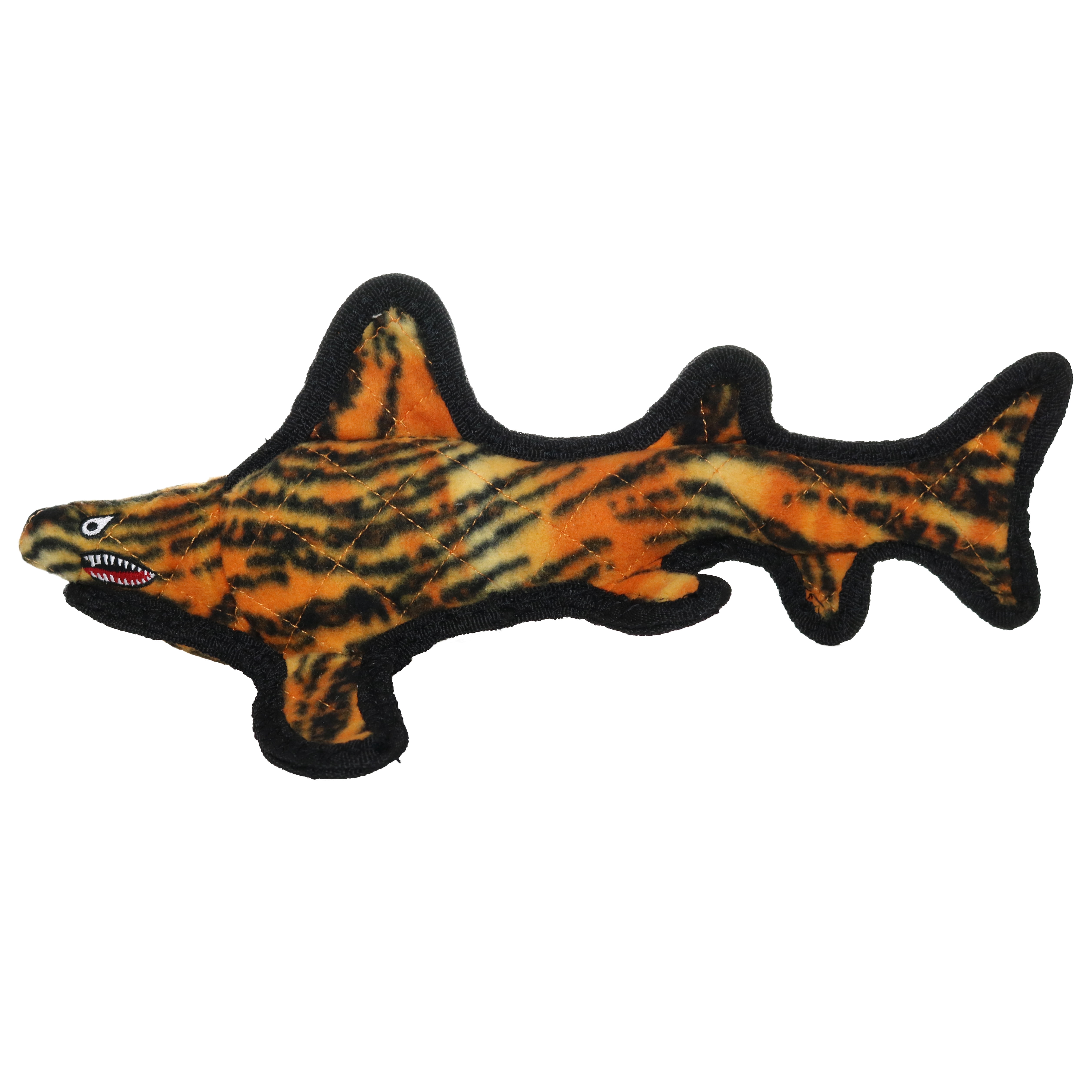 Tuffy Ocean Creature Tiger Shark Durable Plush Squeaky Dog Toy