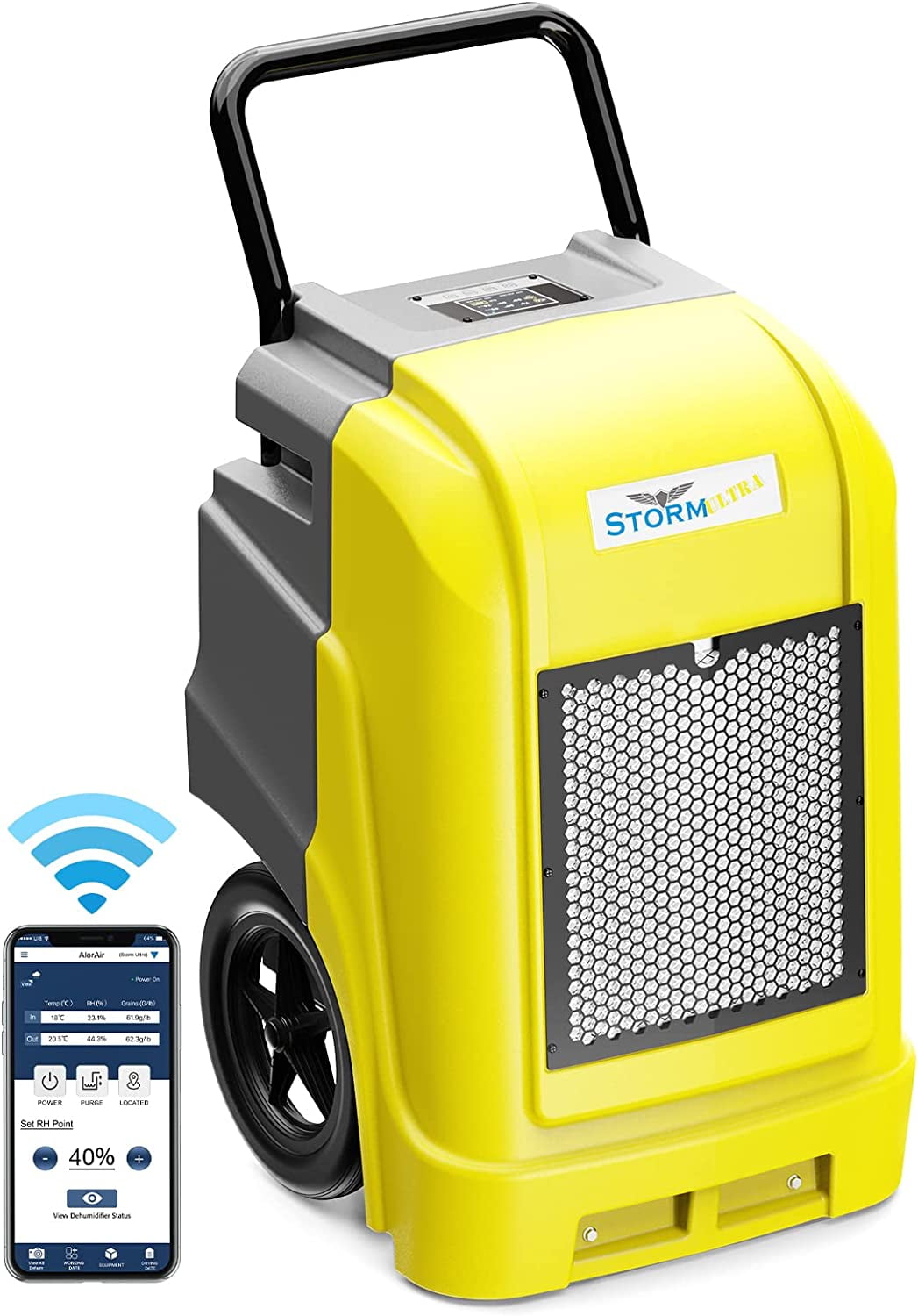 AlorAir 190 Pints Smart WiFi Large Capacity Commercial Dehumidifier