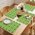 thumbnail image 5 of Placemat Set of 6 Moroccan Pattern Placemats for Dining Table Green Geometric Trellis Washable Table Mats for Kitchen and Party Decor Indoor & Outdoor Use, 5 of 8