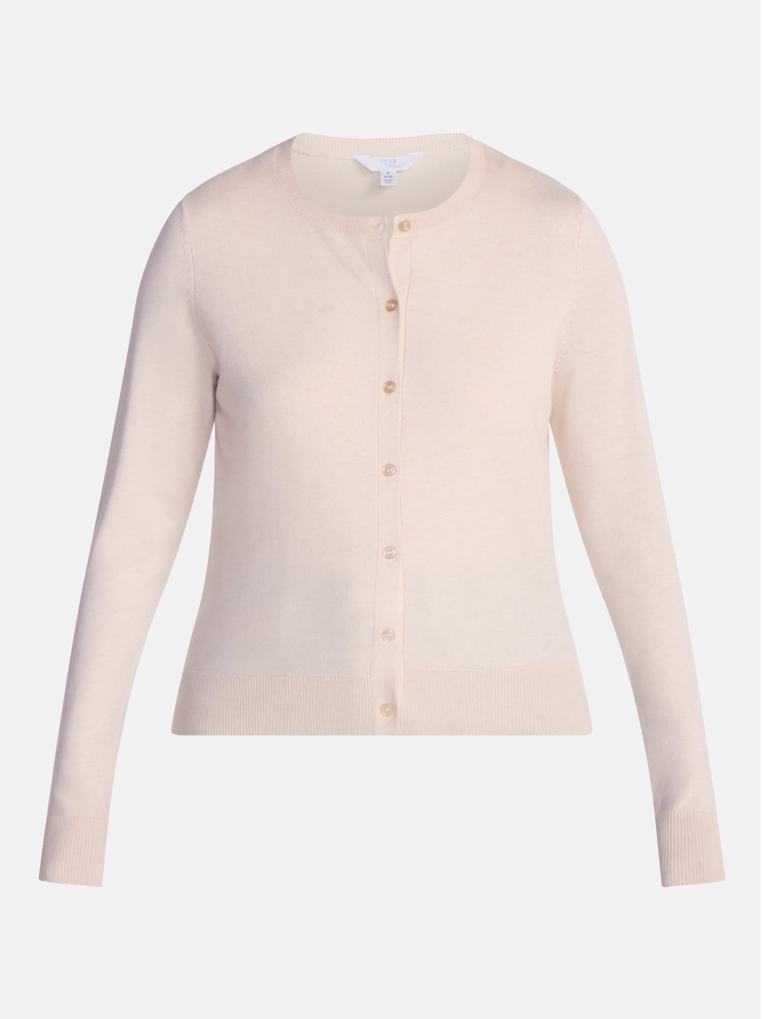 Time And Tru Women's Fine Gauge Cardigan Sweater, Lightweight, Sizes XS-XXXL