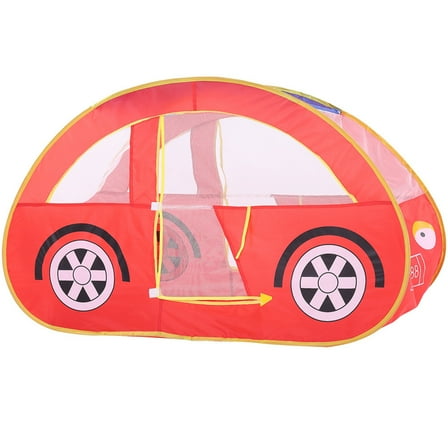 SHINYPASING Kids Tent House Car Pop Tent Red Polyester Fabrics 1Pack