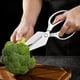 thumbnail image 5 of Tijeras de cocina de acero inoxidable, tijeras multifuncionales para cortar alimentos, herramienta grande y resistente con empuñaduras antideslizantes, ideal para preparar pollo, pescado y, 5 of 8