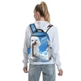 thumbnail image 7 of Fuzoiu Cute Cloud Bichon Frise Print Lightweight Daypack,Weekender Bag for Men and Women, Travel Backpack with Padded Straps for School, Travel & Work, 7 of 7