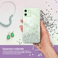 thumbnail image 2 of ULAK Clear iPhone 12 mini Case, Sparkle Slim Shockproof Rugged Bumper Phone Case for Apple iPhone 12 Mini 5.4,  Sliver Stars, 2 of 8