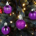 thumbnail image 4 of Farfi 24pcs 3 cm bola de color del árbol de Navidad a prueba de rotura varios estilos de mini - escena de alto brillo chapada con plástico fiesta de Navidad decorada con bolas colgantes, 4 of 5