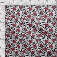 thumbnail image 3 of oneOone Velvet Red Fabric Floral Retro Sewing Material Print Fabric By The Yard 58 Inch Wide, 3 of 5