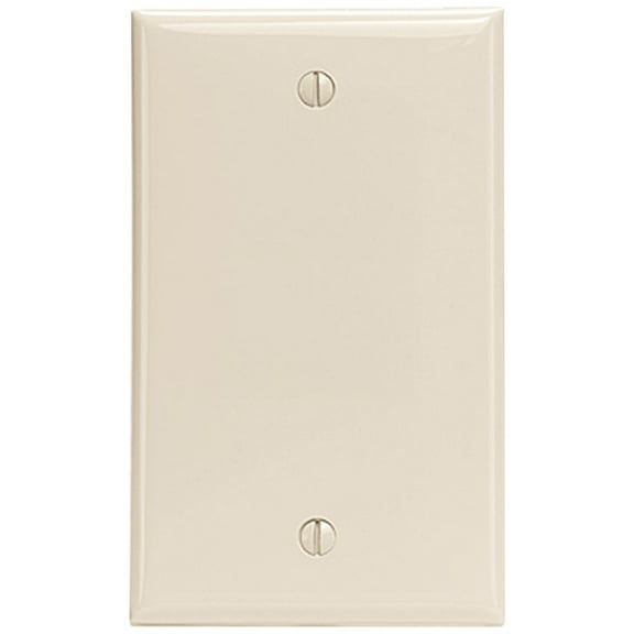 Leviton 80714-NT Light Almond Nylon Single Gang Blank Wall Plate
