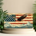 thumbnail image 4 of License Plate, Eagle over American Flag and Mountains Decorative Front,Personalized Stainless Steel License Plate Cover For Men Women,12.2" X 6.2", 4 of 6