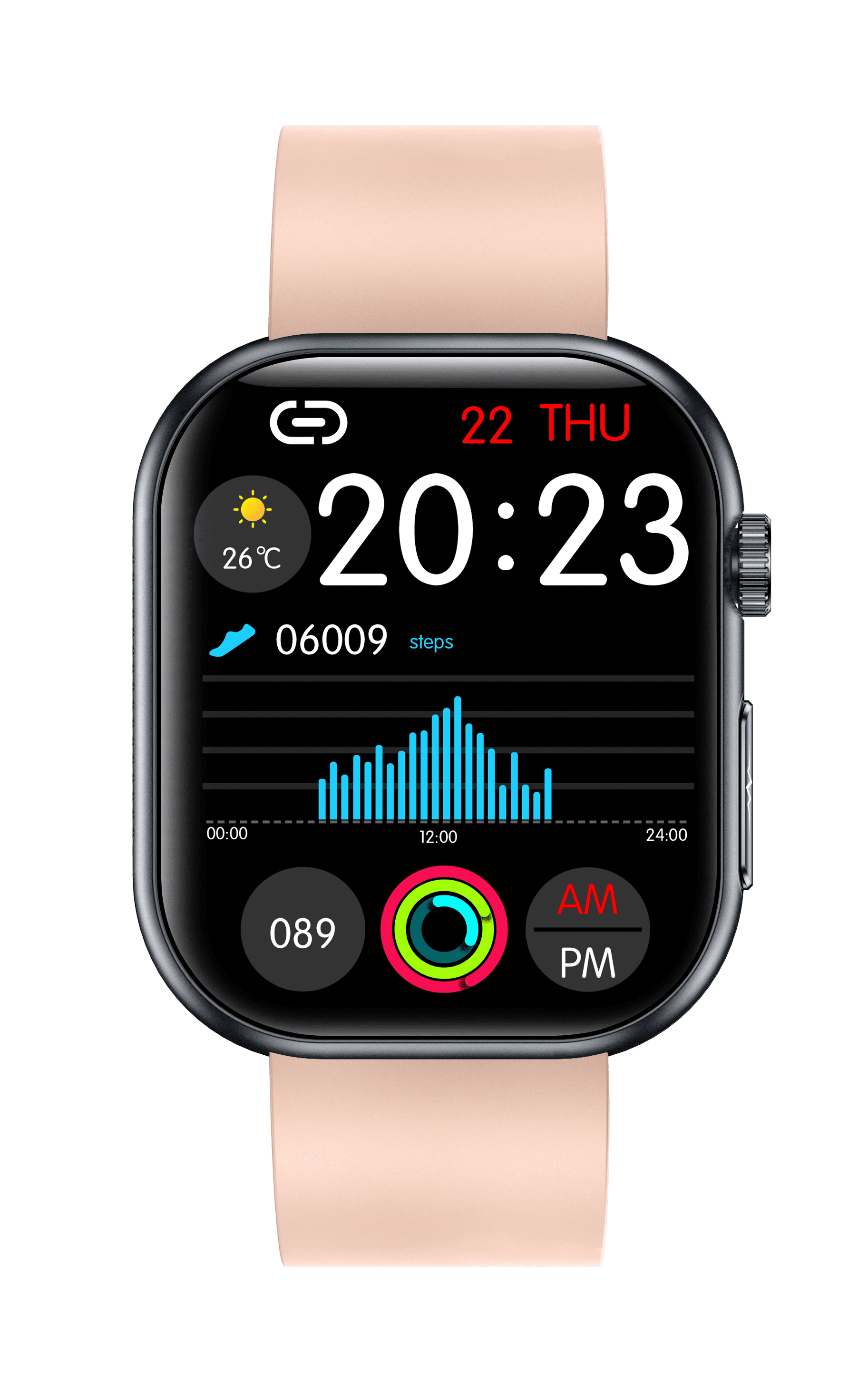 VAYKAL Smart Watch Fitness Tracker for Android and iPhone AMOLED Screen Multiple Sports Modes Pedometer Timer Stopwatch Make/Answer Calls Message Notifications IP68 Waterproof