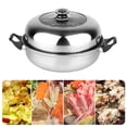 thumbnail image 1 of  2 Tier Stainless Steel Steamer Induction Compatible Cookware Kitchen 11 inch / 28cm Steam Pot, 1 of 10