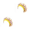 thumbnail image 2 of Sonducket Adolescentes Bebé Niños Satén Bonnet Impreso Elasticidad Moda Suavidad Sombrero Sombreros Gorros de dormir Pequeño elefante yello Pequeño elefante amarillo 2Conjunto, 2 of 6