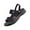 Black, variant on Xfvqtps Mens Sandals Flats Dual Use Strap Open Toe Soft Sole Non Slip Walking Sports Beach Sandals Black