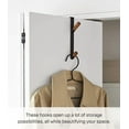 thumbnail image 3 of Yamazaki Home  Over-the-Door Hook, Steel - L 3.86 x W 0.59 x H  7.09 inches Black, 3 of 7