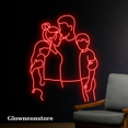 thumbnail image 3 of Glowneon Family Line Art Neon Sign, Line Art Family Portrait Led, 3 of 4