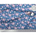 thumbnail image 2 of Soimoi Moss Tissu Georgette Feuilles & Roses Tissu Floral Imprimés au Mètre 42 Pouces de Large, 2 of 3