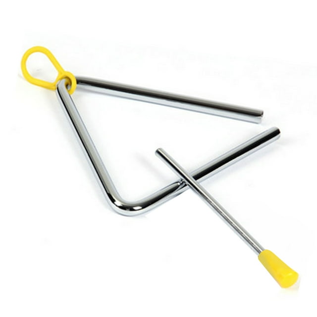 Triangle de percussion à main, instrument de percussion en métal portable en métal portable application large application pour l'éducation précoce 4 pouces