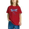 thumbnail image 2 of HVOBBTY Haut Décontracté à Manches Courtes pour Tout-Petits, T-shirt Imprimé Mode Col Rond Rouge, 7 Ans, 2 of 4