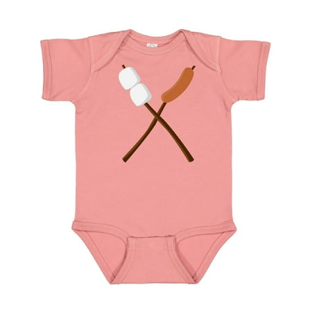

Inktastic Hot Dog On A Stick Camping Gift Baby Boy or Baby Girl Bodysuit