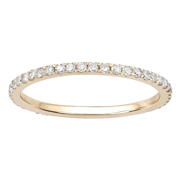 10k Yellow Gold Pave Eternity Diamond Wedding Band (1/2 cttw, I-J Color, I2-I3 Clarity)