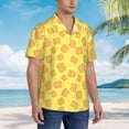 thumbnail image 2 of Lsque Toast pattern Hawaiian Shirt for Men, Unisex Summer Beach Casual Short Sleeve Button Down Shirts-3X-Large, 2 of 9