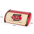 thumbnail image 2 of Caja de pan de metal, contenedores de almacenamiento de cocina, cocina casera con tapa enrollable, 2 of 2