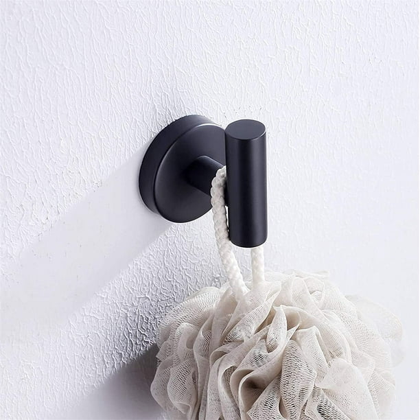  3 Pack Double Towel Hooks for Bathroom Matte Black Wall Mount  Robe Hook Towel Holder for Kitchen Bathroom Hallway Toilet Pool for Hanging  Towels, Robe, Coat, Clothes,Bags, Sponges : Tools 