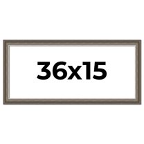 36x15 Frame Brown Solid Wood Picture Frame | 1.75 Inch Moulding Width | Austin Frame Complete with