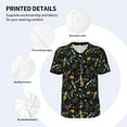 thumbnail image 4 of Balery Wasp and Florals Baseball Jersey for Men Casual Button Down Shirts Short Sleeve Active Team Sports Uniform-4X-Large, 4 of 9