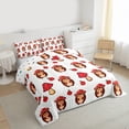 thumbnail image 3 of jejeloiu Wild Wild Hedgehog Queen Comforter Set,Rustic Fungus Cartoon Mushroom Bedding Comforter Set For Girls Teens Reversible 3 Pieces, 3 of 8