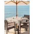 thumbnail image 2 of Outdoor Tablecloth with Umbrella Hole and Zipper, Christmas Tree Square Table Cloth 60x60 Inch Waterproof Tablecloth, Winter Xmas Pink Pine Snowflake on Linen Picnic Table Cover for Patio Camping, 2 of 7