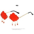 thumbnail image 1 of Jusqu'à 10 $ Lunettes Rouges Vintage Nuage Sans Monture à Pampilles Lunettes de Soleil Extérieur Punk Lunettes Teintes Lunettes de Soleil, 1 of 2