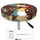 thumbnail image 4 of Disketp Rooster And Chicken Funda Redonda para Taburete, Funda de Cojín para Silla de Bar Suave y Elástica-14 inch, 4 of 7