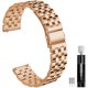 thumbnail image 1 of Chenchen Stainless Steel Watch Bands 18mm 20mm 22mm 24mm Metal Replacement Quick Release straps Men Women for Samsung Galaxy Watch 6/5/4/3,Fit for Garmin Watch, 1 of 1