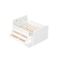 thumbnail image 7 of Mirightone Low Loft Bed with Stairs and LED Lights, Full Loft Bed Frame with 4 Storage Drawers,Loft Bed with Guardrails, White, 7 of 7