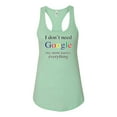 thumbnail image 2 of I Don't Need Google My Mom Knows Everything Ladies Tank Top, Mint, Small, 2 of 3